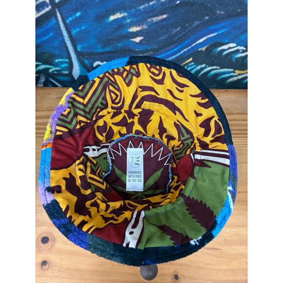 Handmade Upcycled Terry Cloth Bucket Hat | Cotton Lined Small Sun Hat